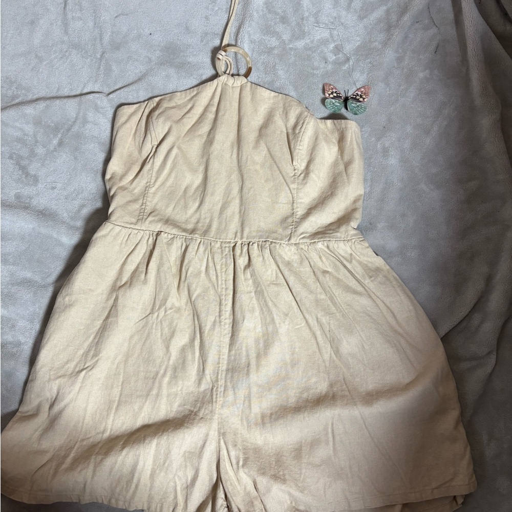 Old Navy Tan Halter Jumpsuit